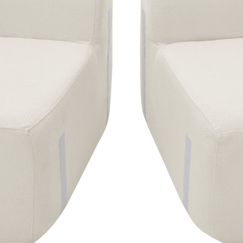 Canapé modulaire courbé Luxe, Polyester beige