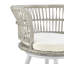 Ensemble de conversation pour patio 2 personnes Monaco avec coussins en polyester et table en crème et blanc Monaco-589633607