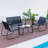 Ebern Designs 8 Pcs Patio Rocking Rocking Chairs & Loveseat With Glass-top Table Outdoor