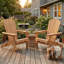 Ensemble de 2 chaises longues pliantes en bois Adirondack