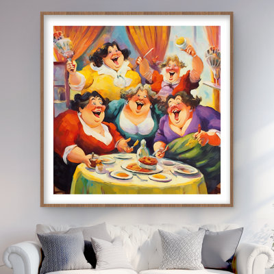 The Buffet - Contemporary Framed Matted Print for Home Decor