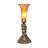 13" High Amber/Purple Tiffany Pond Lily Twin Cherub Accent Lamp-17109944