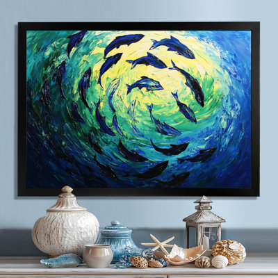 Thon nageant - requin, art mural