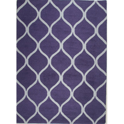 Tapis mauve en laine touffeté à la main Lush