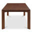 Table de salle à manger pour 8 personnes, rectangulaire, frêne blanc massif séché au four, bords arrondis, frêne teint noyer