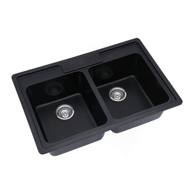 33x22x9"  Double Bowl (50/50) Topmount Drop-in sink