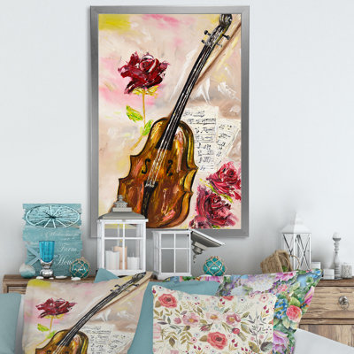 Violon et roses - sur