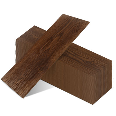 45.72 cm x 15.24 cm Vinyl Floor Tiles, 50 Per Pack