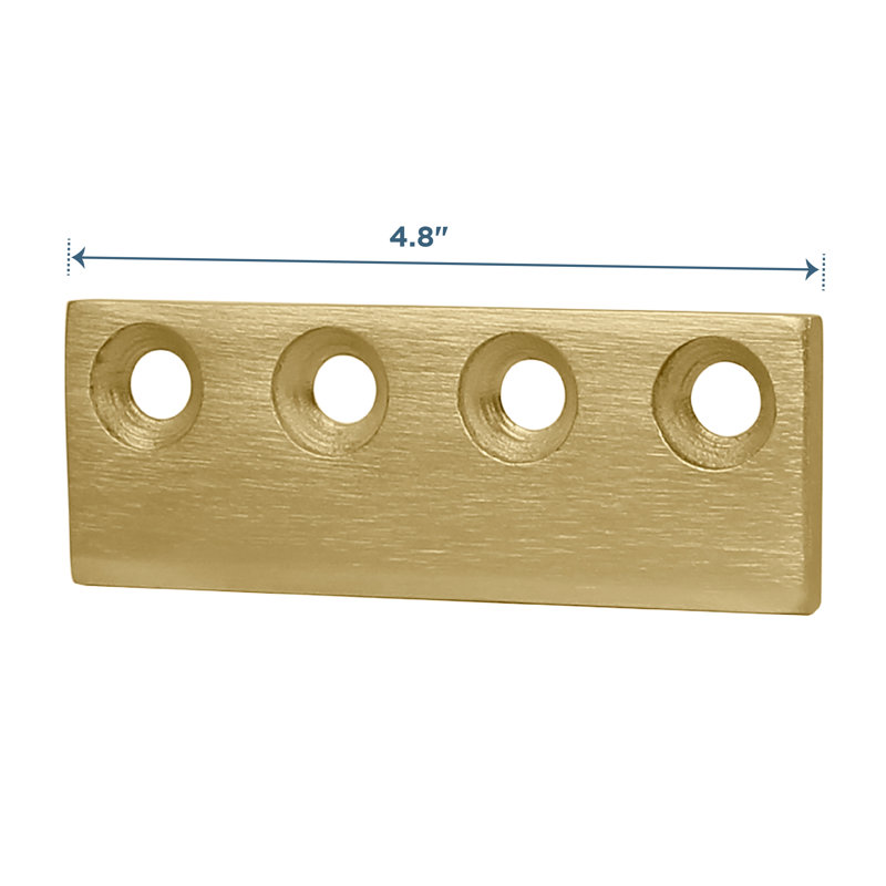 Steel Track Connector, Brushed Gold