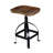 Swivel Solid Wood Adjustable Height Counter Stool with Steel Frame