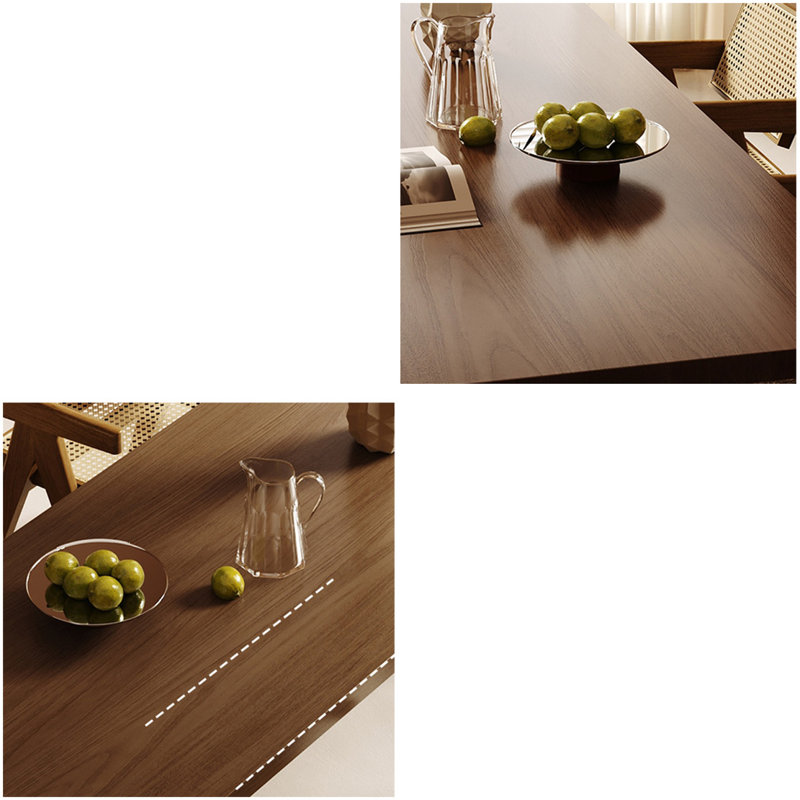 Modern natural solid wood dining table set, 29.52"H x 55.11"L x 27.55"W