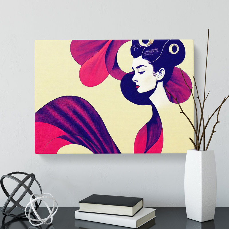 Beautiful Woman - Wrapped Canvas Print, 35cm H x 50cm W x 3cm D