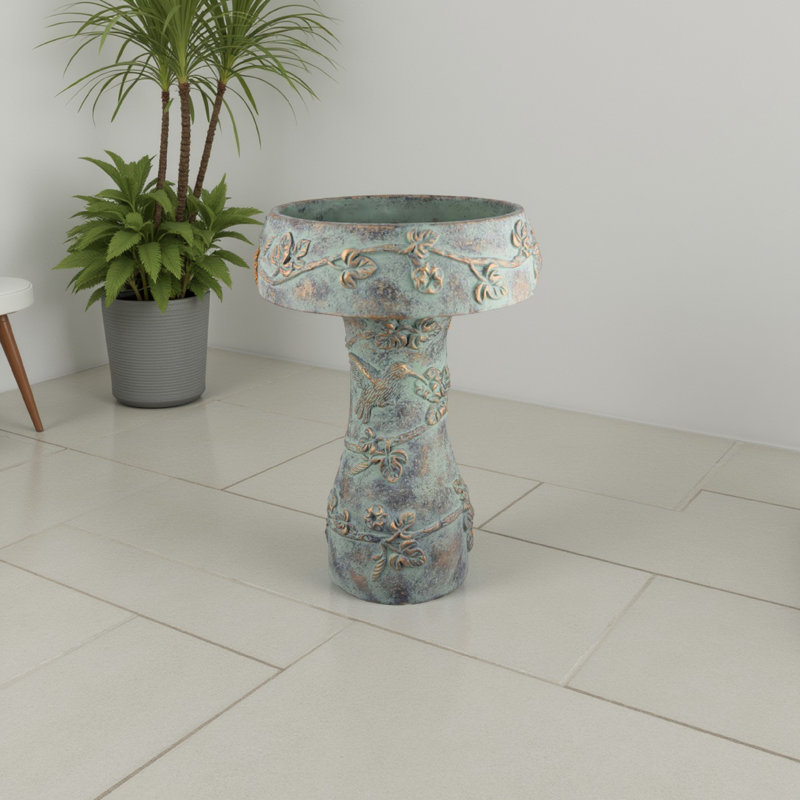 Mangeoire pour oiseaux Menon, terracotta, 20 po, Vert