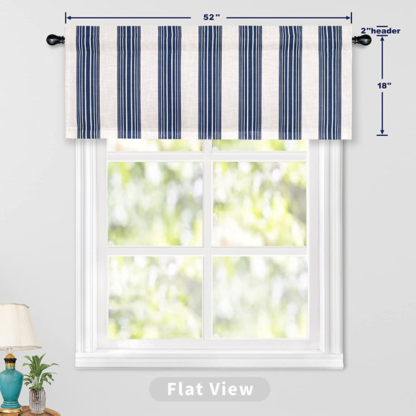 CLEAN WINDOW Aso Twill Stripe Linen Blend 52 in. W x 24 in. L