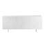 Buffet Hugo en porcelaine marbrée grise avec rangement.-1277901714