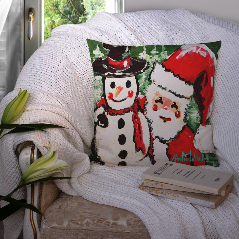Outdoor Reversible Throw Pillow, 14" H x 14" W x 4" D, Square