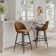 Catriana Swivel Upholstered Counter & Bar Stool with Metal Frame