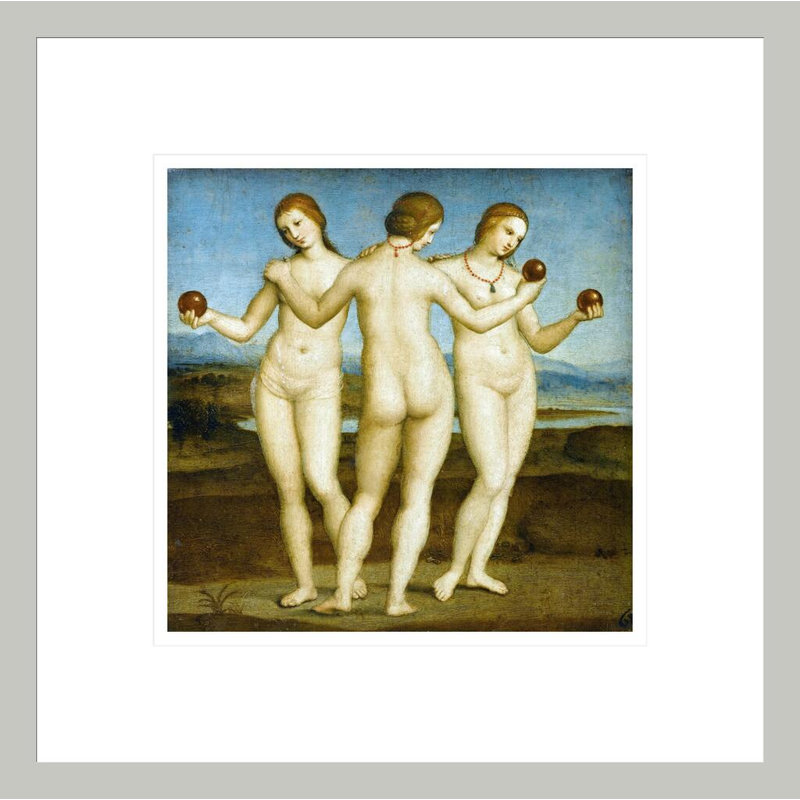 «The Three Graces» par Raphael, impression giclée sur cadre, H 13,75 po x l 13,77 po