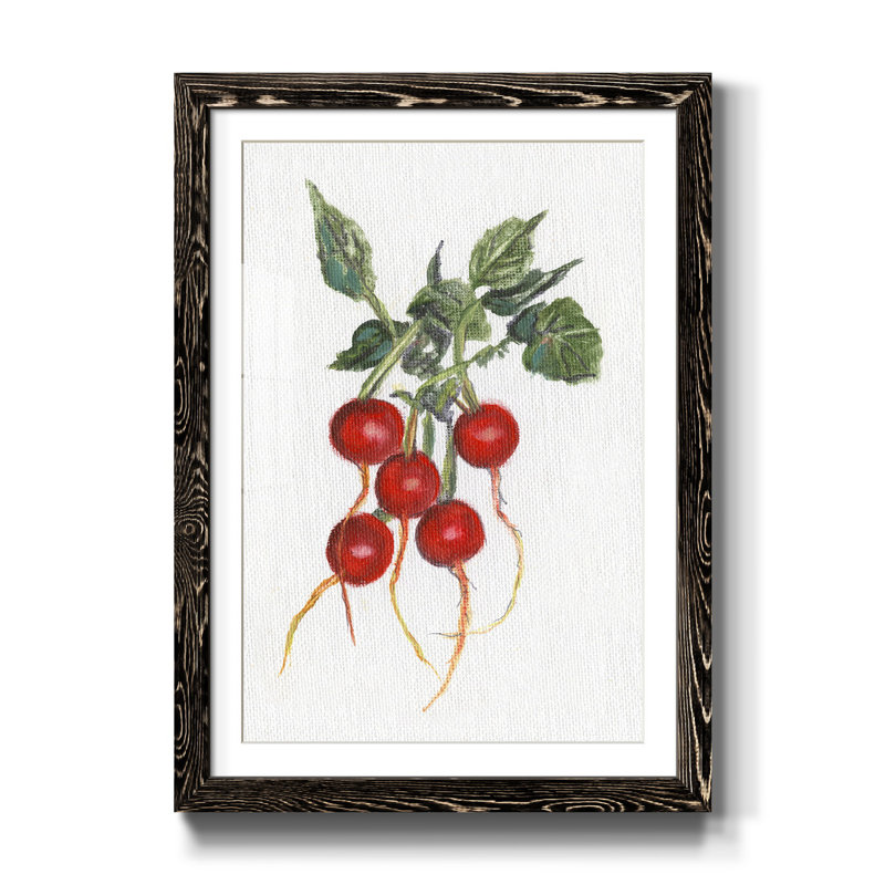 Jardin des radis frais - imprimé, Noir, H 37,5 po x l 27,5 po x P 1,5 po