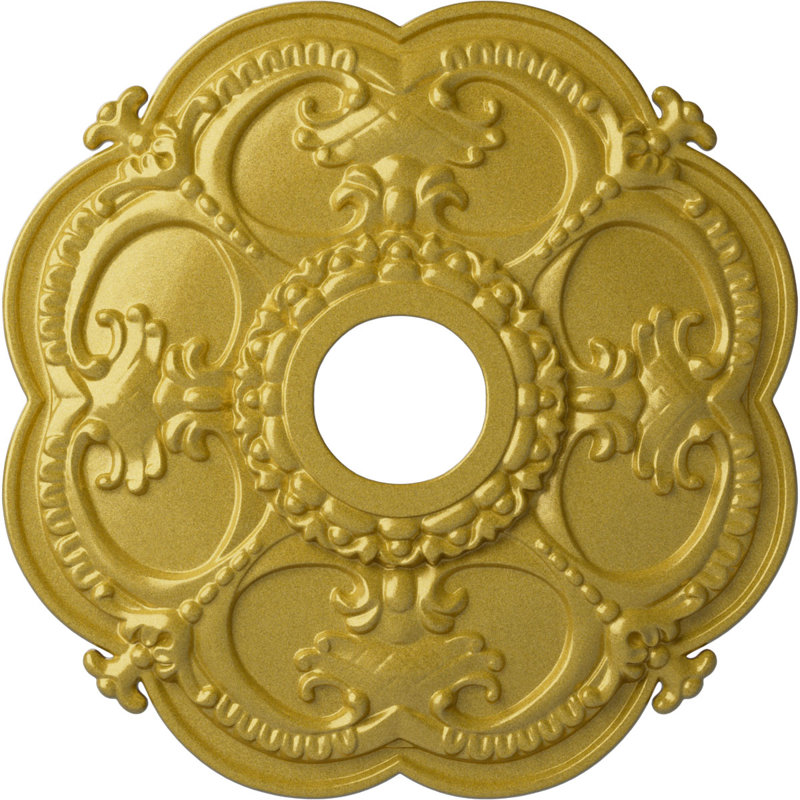 Médaillon de plafond Endurathane Orléans, P 17 5/8 po x P 3 5/8 po x P 1 7/8 po (convient aux auvents jusqu'à 4 5/8 po), finition perle noire peinte à la main