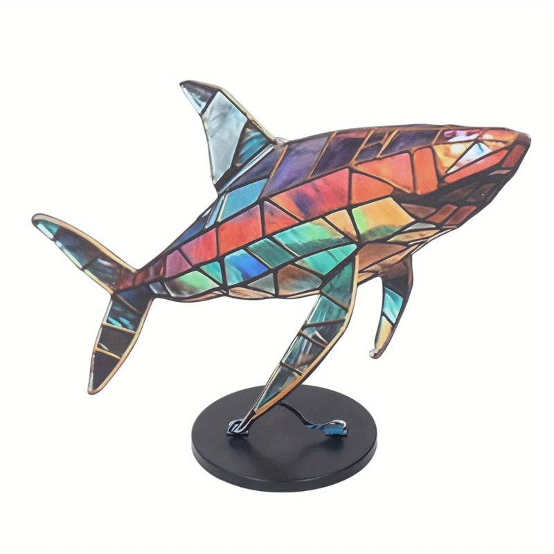 Colorful Mosaic Metal Animal Statues