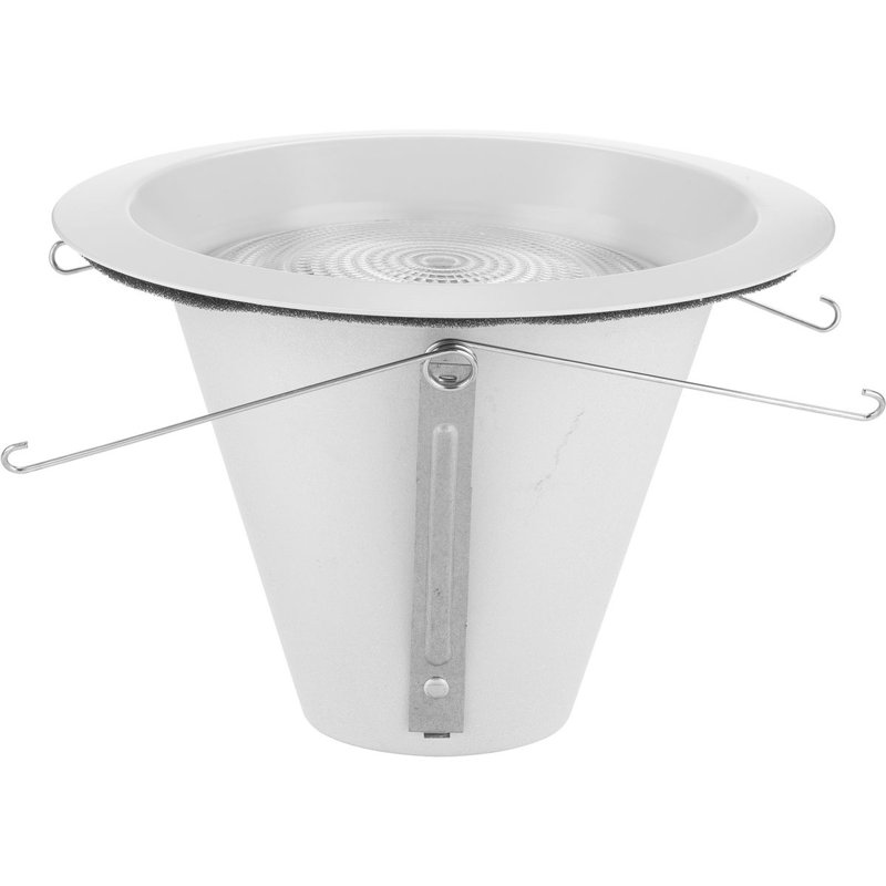6" Satin White Aluminum Recessed Open Trim