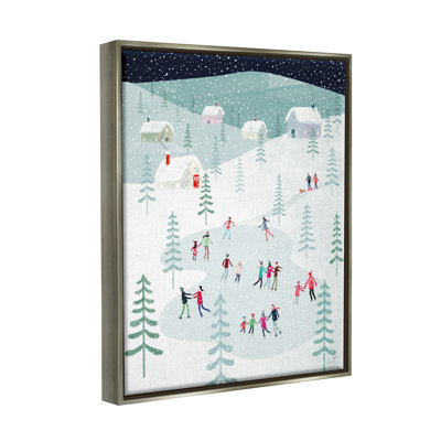 «Ice Skating Familles Snowfall» par Andrew Thornton