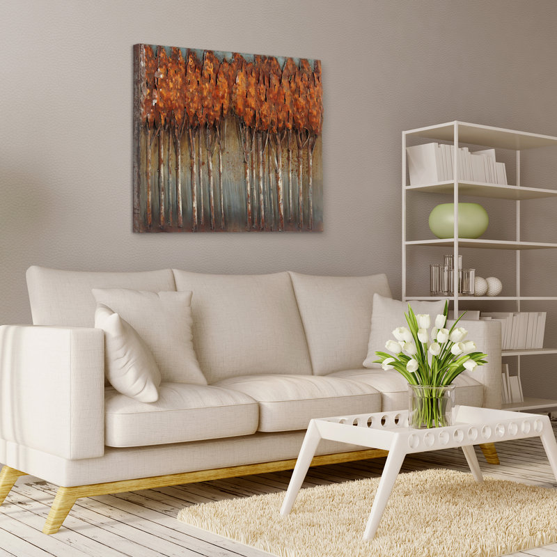 Sunset Ground Mixed Media Iron Hand Painted Wall Art, 30" x 40"