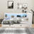 Solid Wood Full Size Multi-Functional Daybed With Trundle, Built-in Storage, USB Charging and LED Lighting, White-Toned