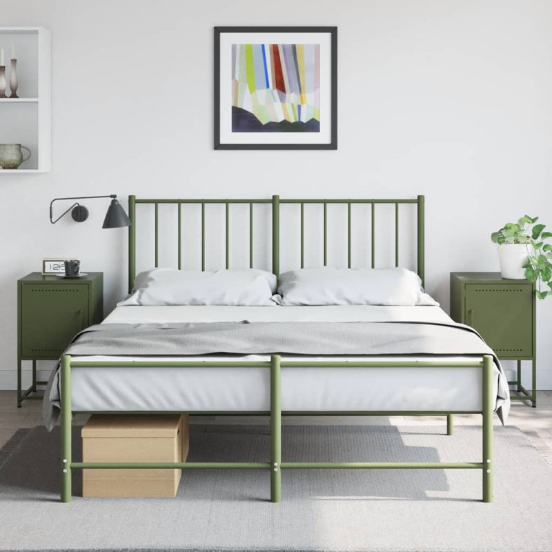 36cm W Bedside Table, Green