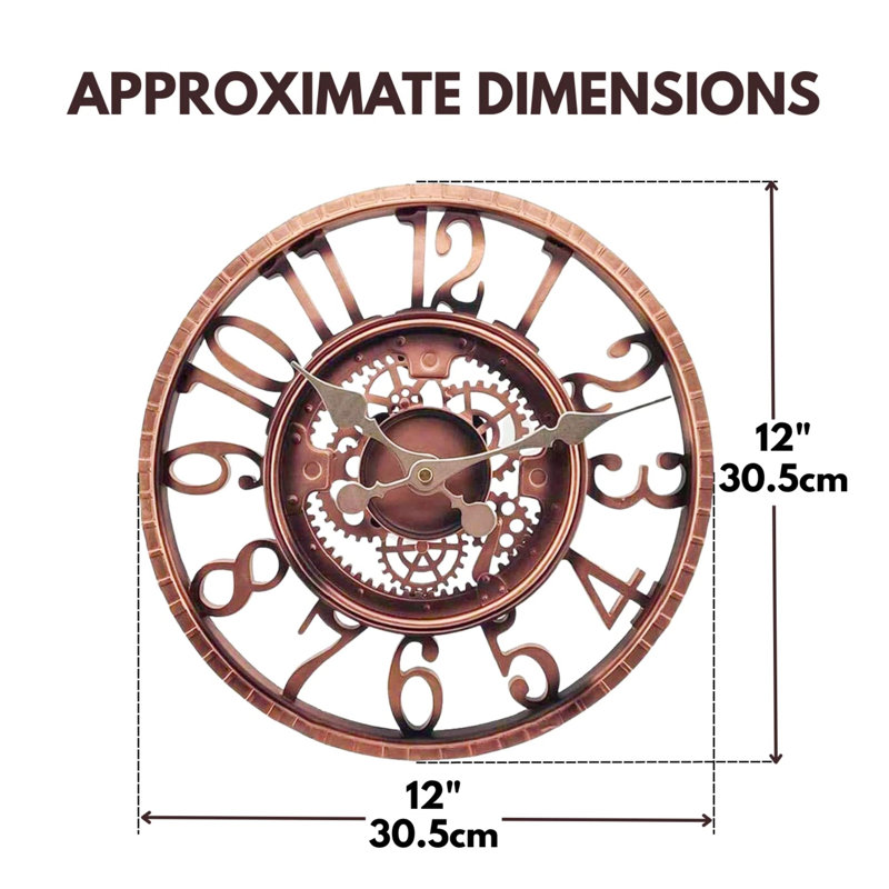 Steel Analogue Wall Clock