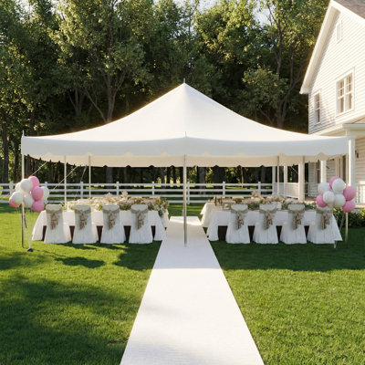 20' X 20' Pole Party Tent, Heavy Duty Pvc Outdoor Canopy