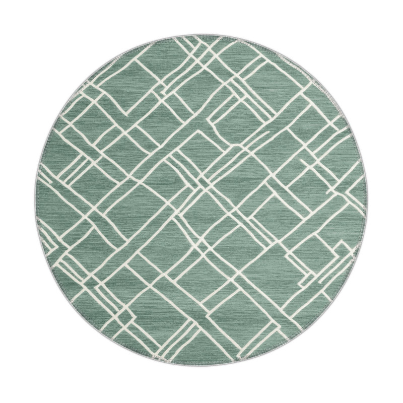 Tapis vert intérieur et extérieur Trellis, Rond 5 pi