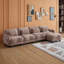 Canapé d'angle modulaire 4 places Cloud avec pouf amovible, quatre coussins lombaires et accoudoirs ergonomiques incurvés-1391051764