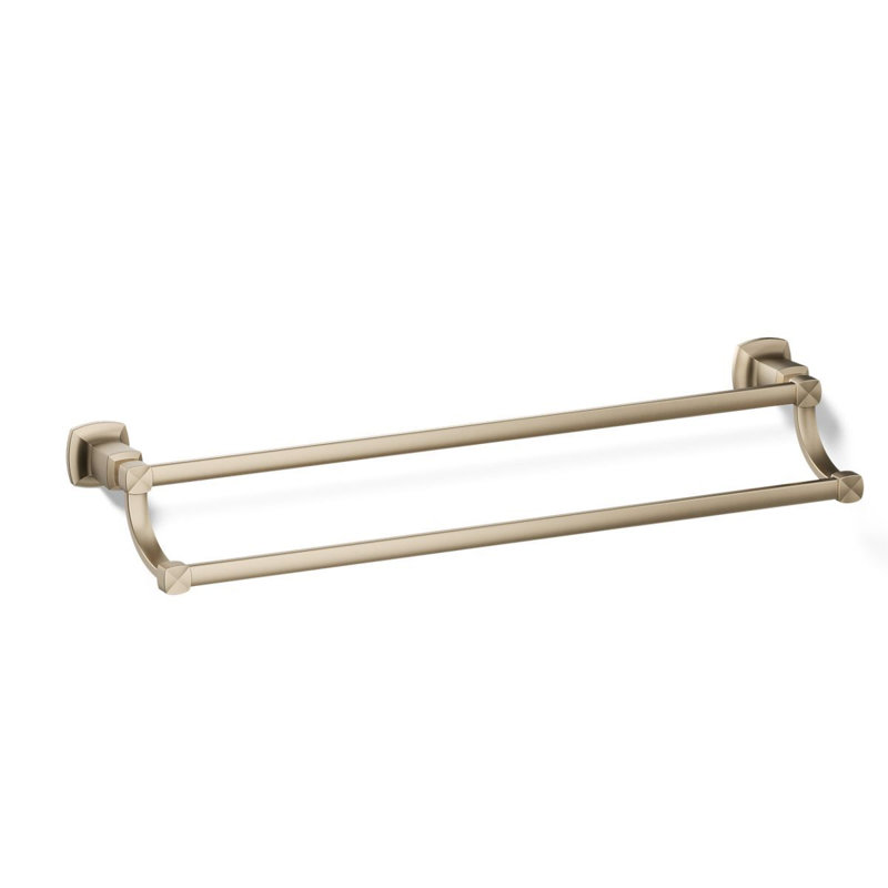 Margaux® Double 24" Wall Mounted Towel Bar, Vibrant Brushed Bronze