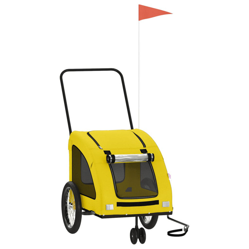 Foldable Pet Bike Trailer, 68 x 137 x 72 cm, yellow