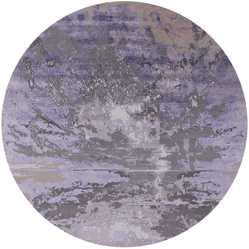 Abstract Indoor Rug, Round 3'
