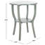 Table d'appoint Rhodes Elm - Table d'appoint ronde classique à piédestal 22 po avec tablette inférieure pour la maison et le bureau-1250512606