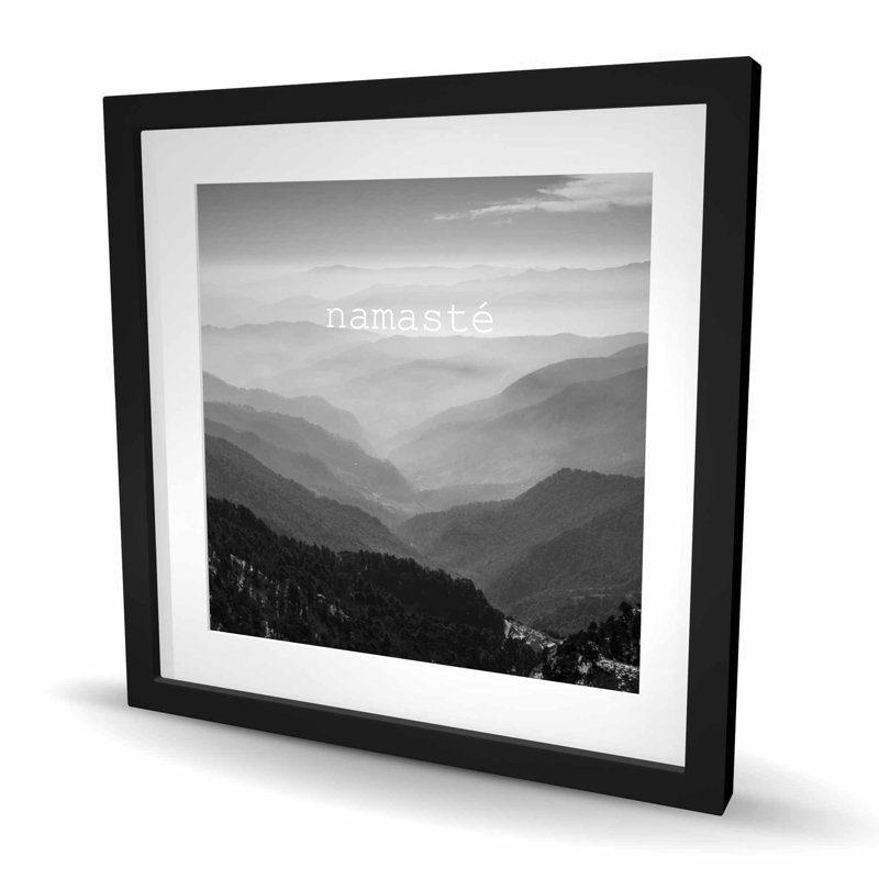Namaste monochrome - Motif moderne, impression encadrée