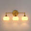 Dimmable Bathroom Wall Light with White Glass Shades-676788468-676788467-676788469