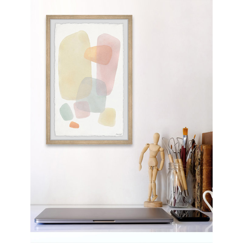 Colourful Stones - Single Picture Frame Painting, 45 cm H x 38 cm W x 3.81 cm D
