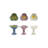 Stoneware Flower-Shaped Footed Dishes