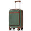 Ensemble de 3 valises de 20 pouces avec port USB, bagages à main certifiés à ouverture frontale, valise rigide en ABS avec roues pivotantes