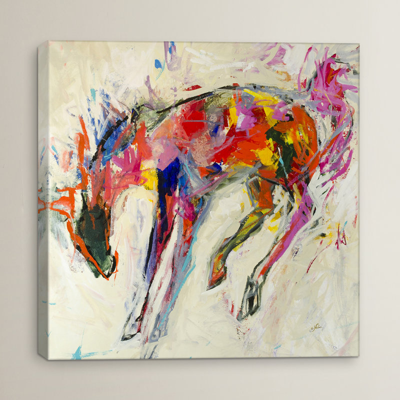 «Pinata Bronc» par Julian Spencer, reproduction sur toile, H 37 po x l 37 po x P 0,75 po