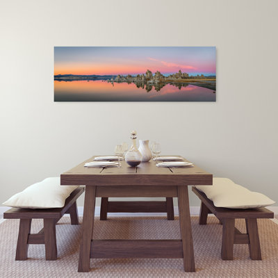 «Serene Lake Sunset Reflection Colorful Peaceful Serene Landscape Nature», art mural