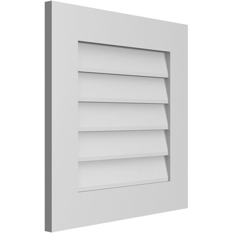 Vent à pignon rectangulaire en uréthane non-fonctionnel, H 22 po x l 22 po x P 1 po