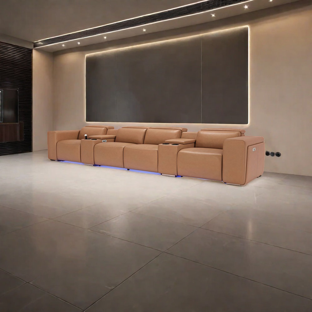 Curated visual reference: Private Luxury Reference: Ancorey Italian Light Luxury Private Home Theater Sofa