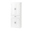 Armoire de salle de bain avec portes et tiroir - Blanc-982203854