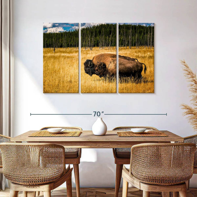 Brampt West Yellowstone Bison, 36" H x 57" W