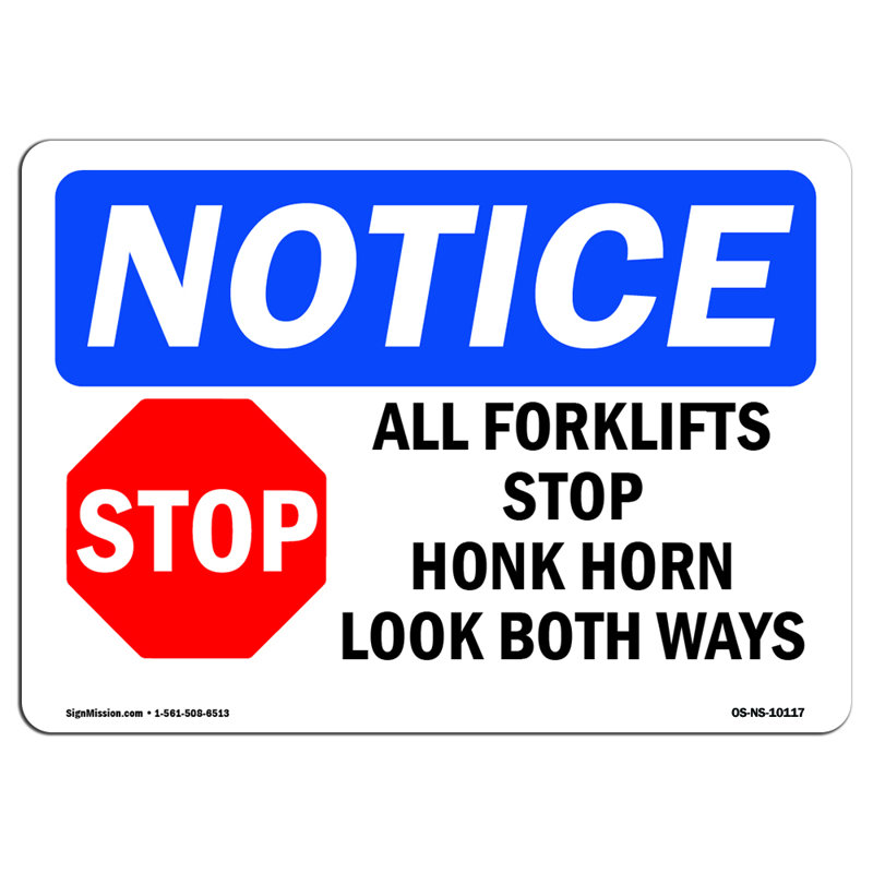 Panneau en aluminium 14 po x 10 po Stop Honk All